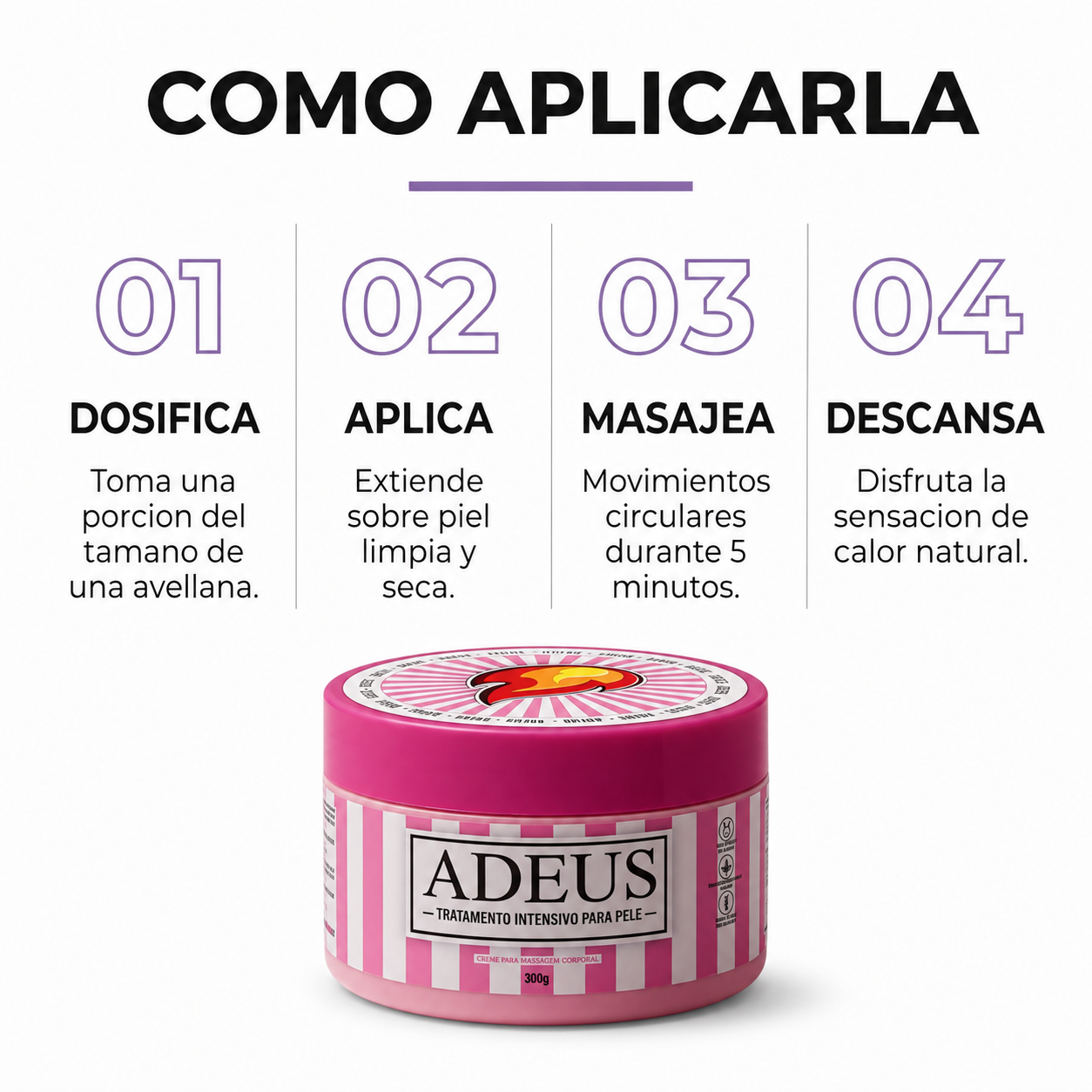ADEUS Creme para Massagem Corporal 300 g