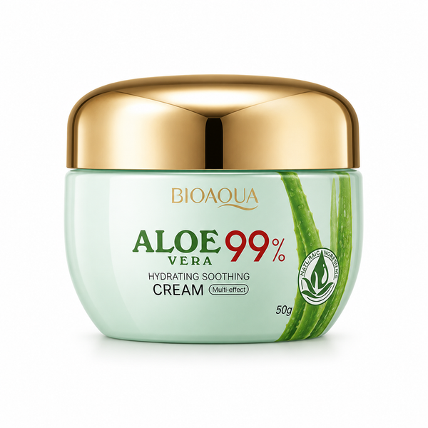 Crema Facial Hidratante y Calmante con Aloe Vera